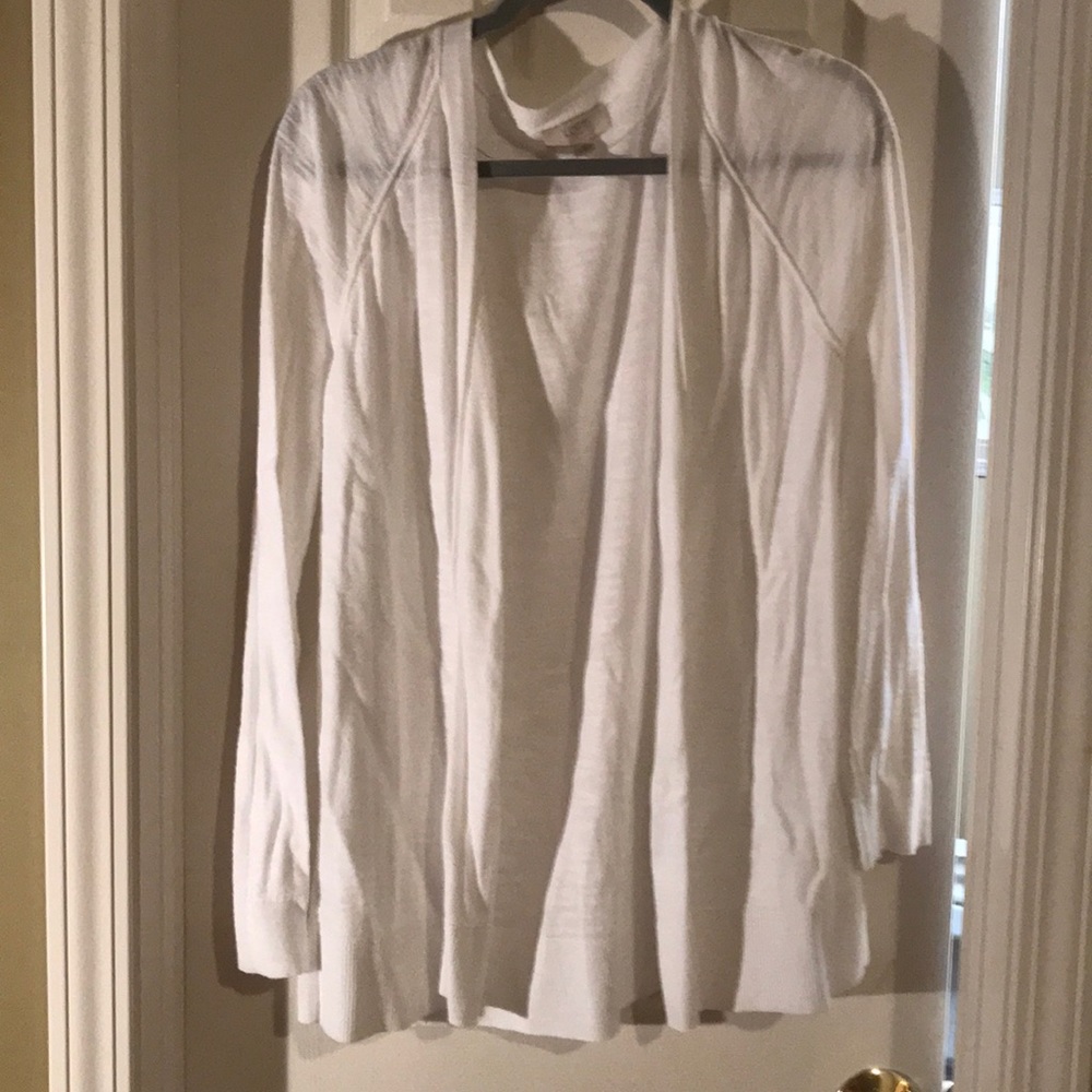 White Cardigan Sweater From The Loft